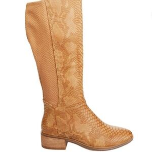 Baretraps Womens Mallory Faux Leather Tall Knee-High Boots Auburn Size 6 M